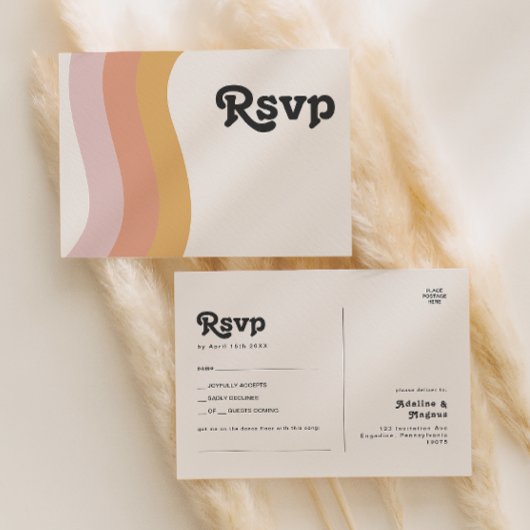 Moderne Retro 70er Jahre Rainbow Song Request UAWG Postkarte