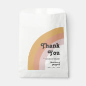 Moderne Retro 70er Jahre Regenbogen Vielen Dank fü Geschenktütchen (Vorderseite)