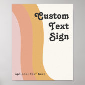 Moderne Retro-70er-Jahre-Regenbogenkarten und Gesc Poster (Vorne)