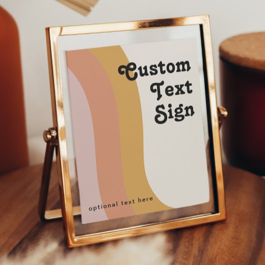 Moderne Retro-70er-Jahre-Regenbogenkarten und Gesc Poster