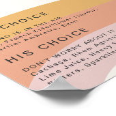 Moderne Retro-70er Jahre Regenbogensignatur Geträn Poster (Ecke)