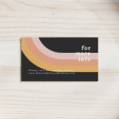 Moderne Retro 70er Rainbow Dark Wedding Website Begleitkarte