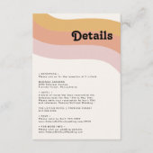 Moderne Retro-70er-Rainbow-Detailkarte Begleitkarte (Vorderseite)