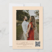 Moderne Retro 70er Rainbow Orange Foto Wedding Einladung (Rückseite)