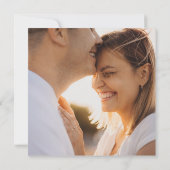 Moderne Retro 70er Rainbow Square Foto Hochzeit Einladung (Rückseite)