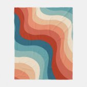 Moderne Retro 70er Stripes Fleecedecke (Vorderseite)