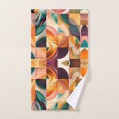 Moderne Retro-Abstrakt-Platz-Sammlung Badhandtuch Set (Handtuch)