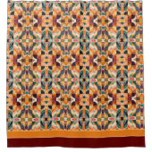 Moderne Retro-Abstrakt-Platz-Sammlung Duschvorhang (Vorderseite)