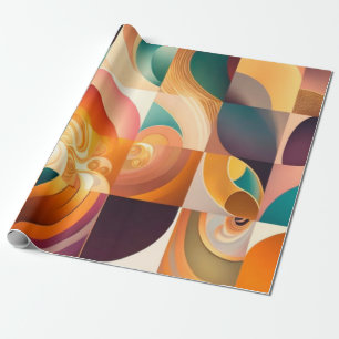 Moderne Retro-Abstrakt-Platz-Sammlung Geschenkpapier