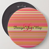 Moderne retro abstrakte Streifen Monogramm Initial Button (Vorne & Hinten)