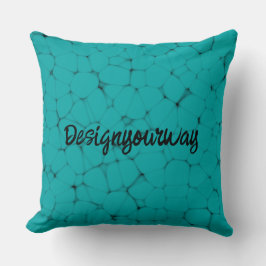 Moderne Retro-Aqua-Kies aus dem 20. Jahrhundert Kissen