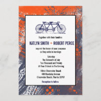 Moderne Retro Artistic Tandem Bicycle Wedding