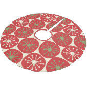 Moderne Retro Atomic Era Weihnachtssteine des Mitt Polyester Weihnachtsbaumdecke (Schrägansicht)