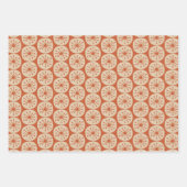 Moderne Retro-Atompunkte Aquamarin Orange Geschenkpapier Set (Vorderseite 3)