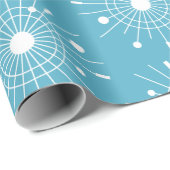 Moderne Retro-Atomschneeflocke des Mitteljahrhunde Geschenkpapier (Rolleneckpunkt)