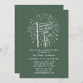 Moderne Retro Bachelor Party Letztes Swing Golf Gr Einladung (Vorne/Hinten)