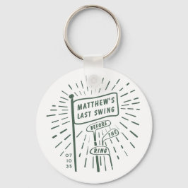 Moderne Retro Bachelor Party Letztes Swing Golf Gr Schlüsselanhänger