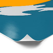Moderne Retro-Bergwelt - Lebhaft Poster (Ecke)