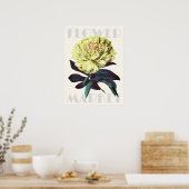Moderne Retro-Blume Poster (Küche)