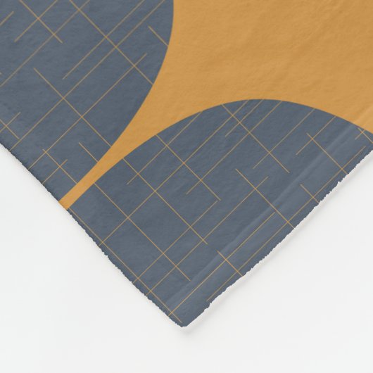 Moderne Retro-Blume: skandinavische Geometrie. Fleecedecke (Ecke)