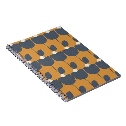Moderne Retro-Blume: skandinavische Geometrie. Notizblock (Rechte Seite)