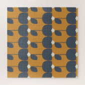 Moderne Retro-Blume: skandinavische Geometrie. Puzzle (Horizontal)