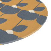 Moderne Retro-Blume: skandinavische Geometrie. Schneidebrett (Ecke)