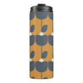 Moderne Retro-Blume: skandinavische Geometrie. Thermosbecher (Vorderseite)