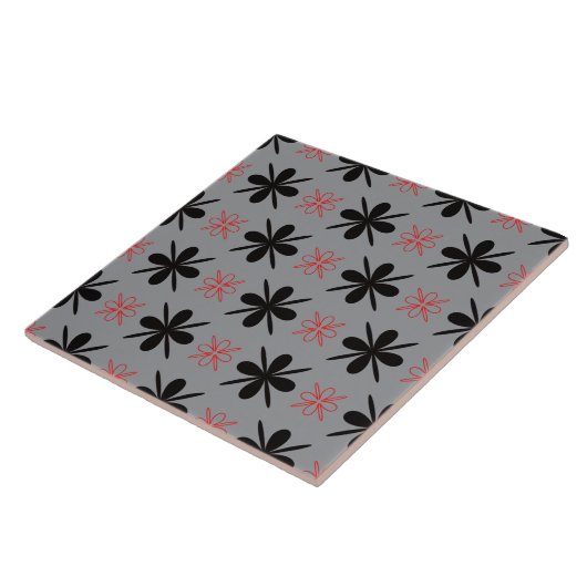 Moderne Retro-Blumen-Dekor-Keramikfliese Fliese (Seite)