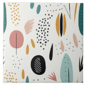 Moderne Retro Boho Abstrakt Collection Fliese (Vorderseite)