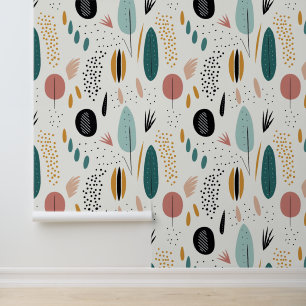 Moderne Retro Boho Abstrakt Collection Tapete