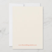 Moderne Retro Bold & Chic Wedding Einladung (Rückseite)