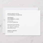 Moderne Retro Bold Typografie Black & White Weddin Einladung (Rückseite)