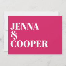 Moderne Retro Bold Typografie Magenta Wedding