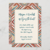 Moderne Retro-Border-Paare Party Einladung (Vorne/Hinten)