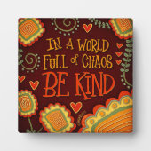 Moderne Retro-Braun ist eine Art Inspirivity Plaqu Fotoplatte (Vorderseite)