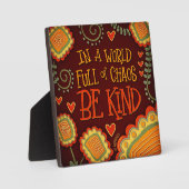 Moderne Retro-Braun ist eine Art Inspirivity Plaqu Fotoplatte (Vorderseite)