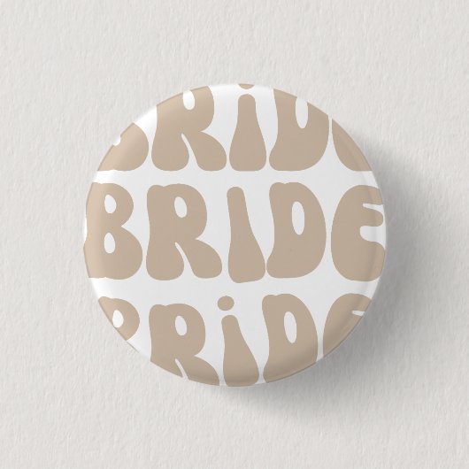 Moderne Retro-Braut-Junggesellinnen-Abschiedsparty Button (Vorderseite)