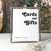 Moderne Retro-Briefkarten und Geschenkzeichen Poster