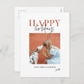 Moderne Retro-Bright-Mama Feiertagspostkarte (Vorne/Hinten)