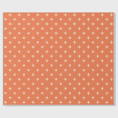 Moderne Retro-Bright-Orange-Atomära aus der Mitte  Geschenkpapier (Flach)