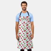 Moderne Retro-Cherry-Muster Personalisierte Schürz Schürze (Getragen)