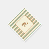 Moderne Retro Chili-Lime-Streifen Serviette (Ecke)