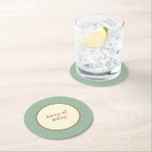 Moderne Retro Chili Limette Runder Pappuntersetzer (Vor Ort)