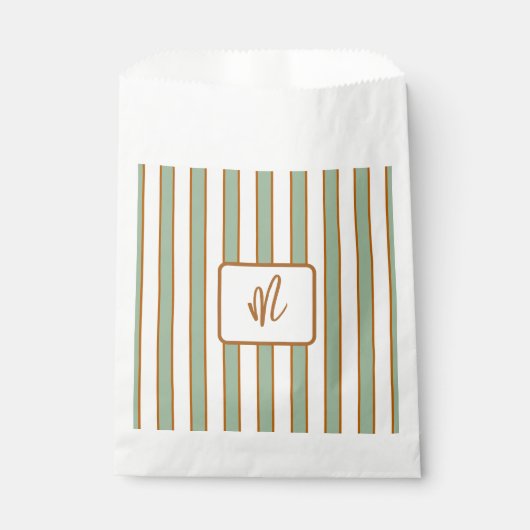 Moderne Retro Chili-Limette-Streifen Geschenktütchen (Vorderseite)