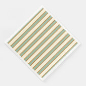 Moderne Retro Chili-Limette-Streifen Serviette (Ecke)