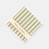 Moderne Retro Chili Limette Streifen Serviette (Ecke)