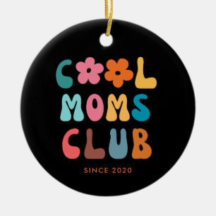 Moderne Retro-Cool-Mütter-Club Vintage-Groovy-Gäns Keramik Ornament