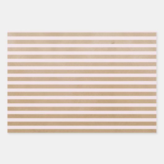Moderne Retro Creme Black Gray Stripes Kraft Geschenkpapier Set (Vorderseite 3)
