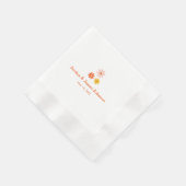 Moderne Retro Daisy Paare Name Hochzeit Napkins Serviette (Ecke)